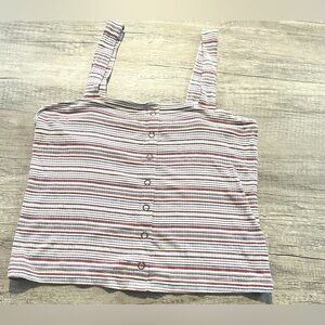American eagle striped cropped tank top size medium